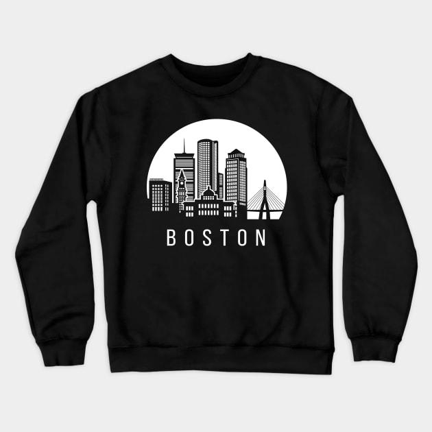 Boston Skyline Crewneck Sweatshirt by ThyShirtProject - Affiliate